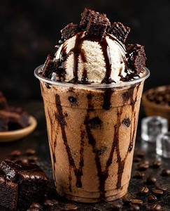 Brownie Cold Coffee With With Ice Cream
