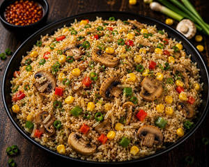Mushroom & Corn Fried Rice