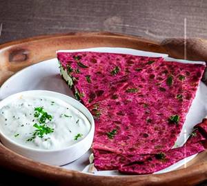 Beetroot Paneer Cheese paratha