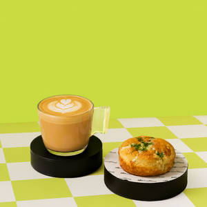 Hot Cappuccino (250ml) + Korean Bun
