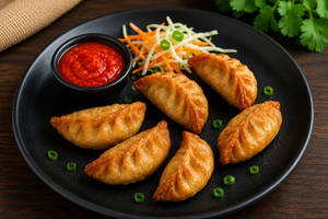 Veg Cottage Cheese Fried Momos (6 Pcs)