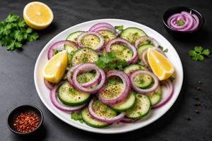 Salad -cucumber Onion Lemon