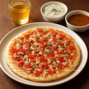 Desi Ghee Tomato Onion Uttapa