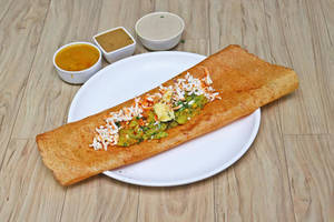Paneer Butter Masala Dosa  (served with sambar and chutney)