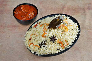 Bagara Rice With Chicken Curry