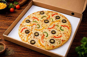 Jain Italian Herb Thin Crust Wheat Pizza (45g Protein)