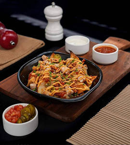 Korean Kimchi Chicken Loaded Fries