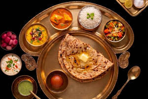 Royal Veg Thali With Dal Tadka