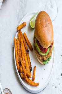 Veg Burger + Potato Pops + Fries