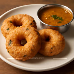 3 Vada With Sambar