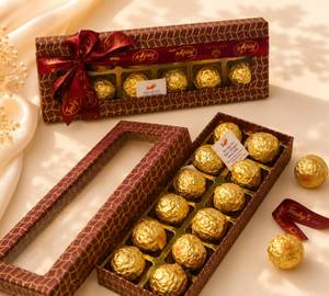 Hard Top Box 12 Cavity [ Ferero Rocher CHOCOLATE ]