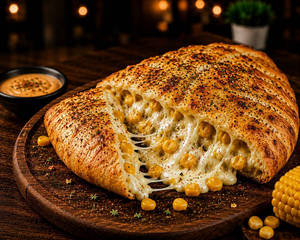 Cheese  Corn Calzone Cave