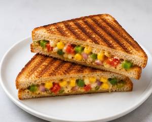 Grilled veg corn sandwich