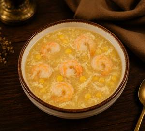 Sweet Corn Soup With Prawns