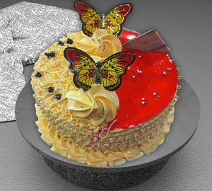 Eggless Strawberry Butterscotch flavor cake ( 500 grams) 