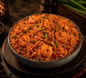 Schezwan Fried Rice With Prawns