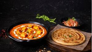World's Creamiest Paneer Makhani With One Bread (Serves 1)