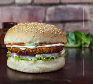 Aloo Tikki Loaded Cheese Burger