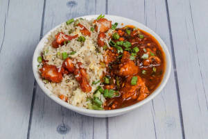 Chicken Fried Rice And Chicken Manchurian Bowl