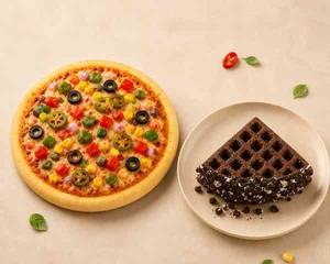 Spicy Veg Mexicana Pizza - 6 Inch + Oreo Chocolate Pocket Waffle