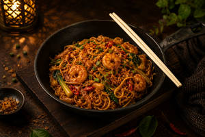 Mee Goreng With Prawns