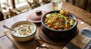 1 Veg Biryani with Veg Raita