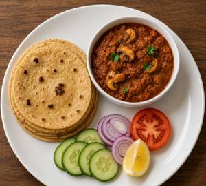Kadhai Mushroom Thali (Desi Style)
