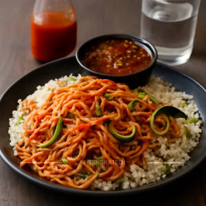 Veg Triple Schezwan Noodles
