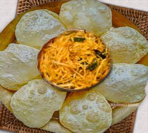 Fulka Luchi 4ps and Masala Jhuri Aloo Vaja with Mixed Acher.