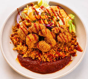 Chicken Popcorn Rice Bowl