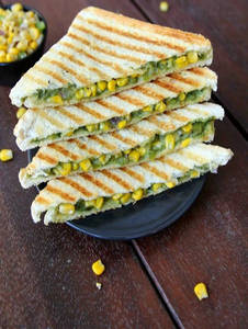 Cheese Corn Sandwich   Grill