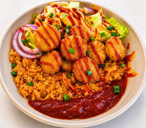 Veg Popcorn Rice Bowl