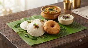 Idli Medu Vada Combo (2 Steam Idly + 1 Medu Vada With Sambar &Chutney