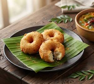 Meduvada With Sambhar [3 Piece]- Coldpressed Oil Used