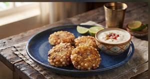 Sabudana Vada (3) With Curd(100Ml)