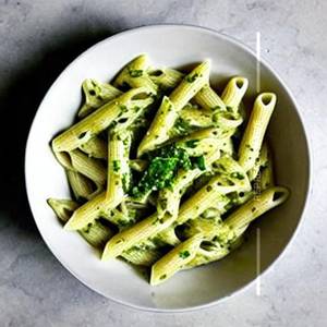 Pesto Pasta White Creamy Twist