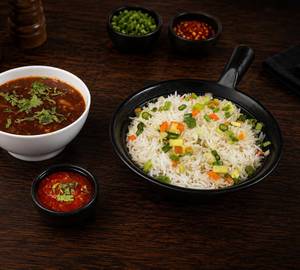 Veg Manchurian fried rice