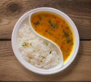 Dal -Chawal -Rasgulla Thali