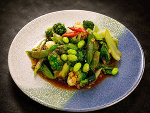 Edamame, Broccoli, Asparagus & Bokchoy Stir Fry