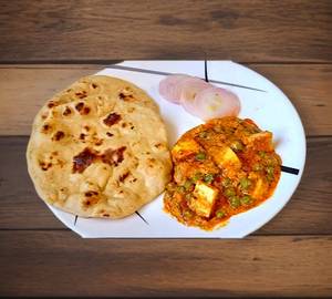 Matar Paneer + Plain Roti (3 Pieces)