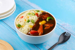 Jain Chilli Paneer With Fried Rice Bowl