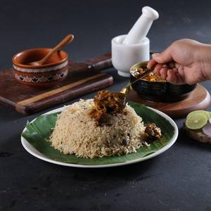 Bagara Annam With Natu Kodi Kura (Chicken)