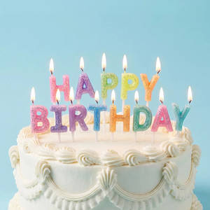 Happy Birthday Letter Candle Set- Muticolor
