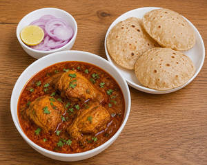Chicken Curry (3pcs) With 3 Rotis