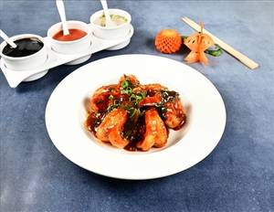 Prawns in Oyster