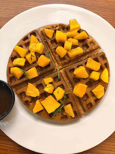 Waffles With Seasonal Fruit