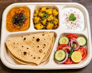 Daal Tadka Aloo Jeera Thali