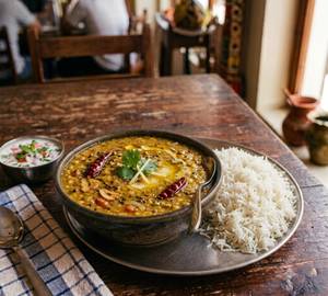 Dal Fry + Plain Rice