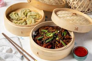 Assorted Chicken Momos Platter