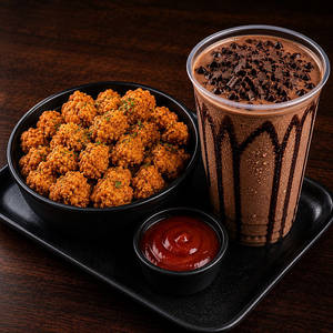 Moon Pop Combo (chicken Popcorn & Double Chocolate Milkshake)